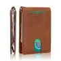 Top Quality Mini Purse Male Automatic Aluminium Rfid Card Casual Wallets Anti theft Carbon Fiber wallet with ID window