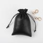 Popular High Quality Leather Pouch For Charger Super Soft Leather Gift Packaging Drawstring Bag