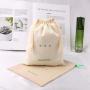 Eco-Friendly Different Size Cotton Linen Baby Shoe Dust Bag For Packaging Shopping Drawstring Muslin Shoe Pouch