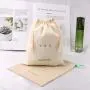 Eco-Friendly Different Size Cotton Linen Baby Shoe Dust Bag For Packaging Shopping Drawstring Muslin Shoe Pouch