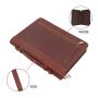 Wholesale Leather Portable Briefcase Business Office Portable A4 Folder Brown Large Capacity Document Bag