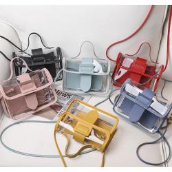 Ladies Designer Women's Shoulder Bag Candy Color Crossbody Flap Messenger Bags Fashion PVC Transparent Jelly Bags for Women