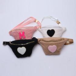 Keymay Fashion 4 colors Women Sports Sherpa Belt Bag Teddy Fanny Pack Teddy Waist Bag