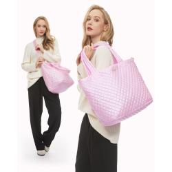 LOVEVOOK 50L Puffer Tote Bag Weekender Bags for Women Crossbody Handbag for Work Gym Overnight Bag with Wet Pocket Travel Duffle