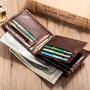 Vintage Genuine Leather Wallets For Man Anti-Theft Short Male Purses Money Clip Credit Card Holder Men Cowhide Wallets