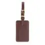 Wholesale custom handcrafted full grain leather luggage tag with adjustable strap