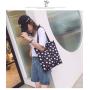 Factory Wholesale Fresh Daisy Print Multicolor Shopping Bag Women Shoulder Handbag Recycled Canvas shopping bag