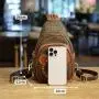 Mini Backpack Cross border Fashion PU Spring New Old Flower Crossbody Chest Bag