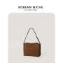 2024 Korea Simple Design Shoulder Bag Hot Sale Brown Customizable Handbag Faux Antler Leather Handbag Women