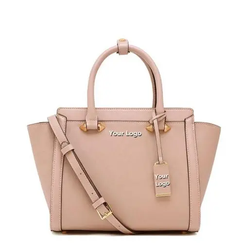 Manufacturer Customized Logo Saffiano Ladies Hand Bags Pu Leather Tote Bags With Tag Classic Fashion Handbags For Women Luxury