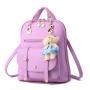 Bags for women Korean Fashion PU Leather Backpack New Casual College Style with Hanging Bear Portable Single Strap for Students