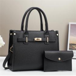 New wholesale luxury leather fashion quilted leather shoulder bags set luxury women's large capacity purses and handbags 2024