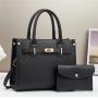 New wholesale luxury leather fashion quilted leather shoulder bags set luxury women's large capacity purses and handbags 2024