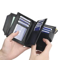 OEM064 New Brand Super Thin Small Credit Card Wallet Women's Leather Key Chain ID Card Holder Slim Wallet Ladies Mini Coin Purse