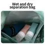 custom logo fashion waterproof wet pocket overnight shoulder weekend yoga handbag sport travel duffle gym bag for women