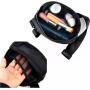 custom trendy unisex travel waterproof travel waist fanny pack chest bag slim pu leather 1l everywhere mini belt bag