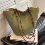 Braided Straw Bag Women'S Large Capacity 2024 New Summer Shoulder Bag Senior Texture Everything Seaside Beach Bag