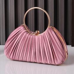 2024 New Arrival ladies party wrinkle clutch bag purses polyester fabric women's dress clutch bag dinner evening clutch bags