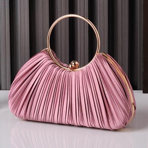2024 New Arrival ladies party wrinkle clutch bag purses polyester fabric women's dress clutch bag dinner evening clutch bags
