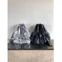 2023 new large-capacity silver backpack Simple fashion shoulder bag PU drawstring pleated backpack