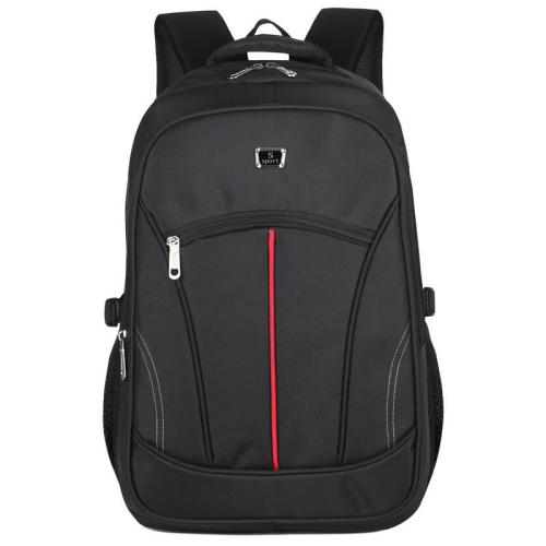 Factory Custom LOGO Large Capacity Men's Black Oxford Laptop Backpack Casual and Waterproof with USB for Business Travel Bag