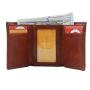 Genuine Leather Front Pocket Trifold Wallet RFID Wallets for Men Slim