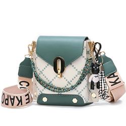 HR593 Women's One Shoulder Portable Small Bag Girls' Fashion Festival Gift Mini Phone Bag PU Fresh and Sweet Pendant Bucket Bag