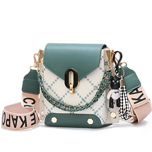 HR593 Women's One Shoulder Portable Small Bag Girls' Fashion Festival Gift Mini Phone Bag PU Fresh and Sweet Pendant Bucket Bag