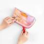 HR031 Women's Light Makeup Sets Bag PVC Portable Cosmetic Laser Illusion Storage Bag Waterproof Cosmetics Travel Wash Handbag