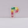 Keymay Populuar RTS Low MOQ Stock Fast Shipping A-Z 26 Letters Self-Adhensive Patch Embroidery Alphabet Stickers Rainbow Patch