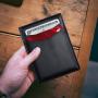 Custom leather money clip carbon fiber wallet rfid money clip slim men money clip wallet