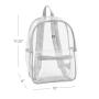 Heavy Duty See Through Transparent Large School Bag Book Bag for College Work Travel Sports Beach Clear Backpack