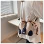 ZR686 Women's Bags Fashion PU Girl Retro Small Square Bag Simple Button Shoulder Lady Crossbody Phone Bucket Bag Female Party