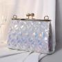 Shiny handmade sequin evening bag lady handbag cross chain women clutch bags green party wedding bags