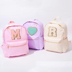 RTS Stock 11 Colors Candy Color Large Women Pink Storage Bag School Bag Outdoor Travel Sports Waterproof Nylon Backpack Bag