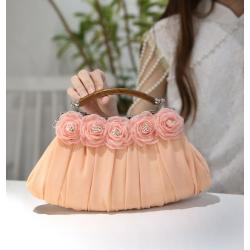 Wholesale Selling Bridal Wedding Party Bag Floral Satin Handbag Ladies Evening bags Wedding Bags For Bride