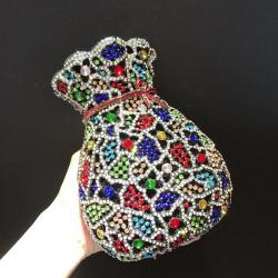 Low Price Of Brand New Money Pouch Bag Money Sparkle Purse Crystal And Rhinestone Evening Bags