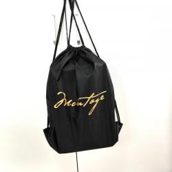 Custom Logo Printing Foldable 210 D Fabric Nylon Backpack Polyester Travel Drawstring Bag