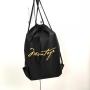 Custom Logo Printing Foldable 210 D Fabric Nylon Backpack Polyester Travel Drawstring Bag