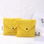 High Quality Envelope Jewelry Packing Canvas Cotton Pouch Custom Logo Flap Mirror Earring Jewelry Bag