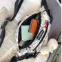 HR249 New Fashion Nylon Unisex Chest Bag Graffiti Letter Single Shoulder Crossbody Bag Outdoor Travel Sports Waist Lock Bag