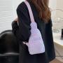 HR528 New Women's Chest Bag Corduroy Waistpack New Casual Lightweight Shoulder Bag Versatile Simple Crossbody Running Waist Bag