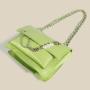 2024 Wholesale Oiled Waxed Leather Shoulder Bag For Fashion Women With Pearl Chain Charm
