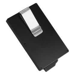 Slim Minimalist Front Pocket RFID Blocking Carbon Fiber Metal Wallets for Men with Money Clip