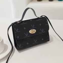 New Product fashion printing small square bag 2024 new ladies handbag pu leather women female crossbody shoulder bag
