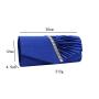 Fashion Satin Evening Bag Clutch Purses for Women Ladies Luxury Handbag Rhinestone Gold Clutch Chain Bag for Wedding Party
