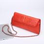 OEM ODM Fashion Croc Evening Clutch Purse Handbags For Ladies Girls Luxury Crocodile Leather Womens Chain Shoulder Crossbody Bag