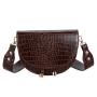 2024 new arrive Luxury Retro fashion saddle bag Crocodile PU leather small purse