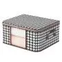 ZF332 50L Foldable Clothes Organizer Storage Containers for Organizing Bedroom Closet Clothing Comforter Organization