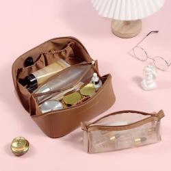 Fashion Custom Upgraded luxury makeup trolley bag tpu large capacity make up travel cosmetic bags with logo